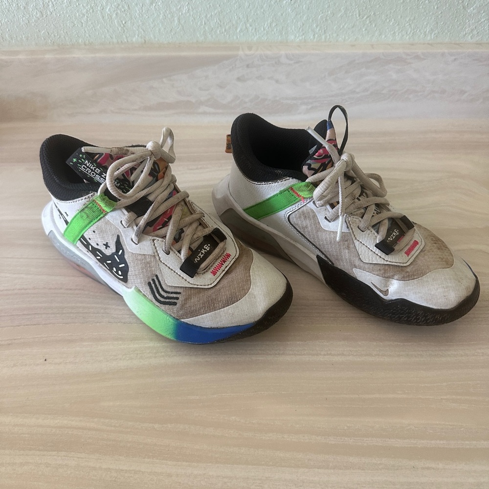 Nike Kids White and Blue Sneakers